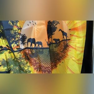 Sunflower elephant shower curtain